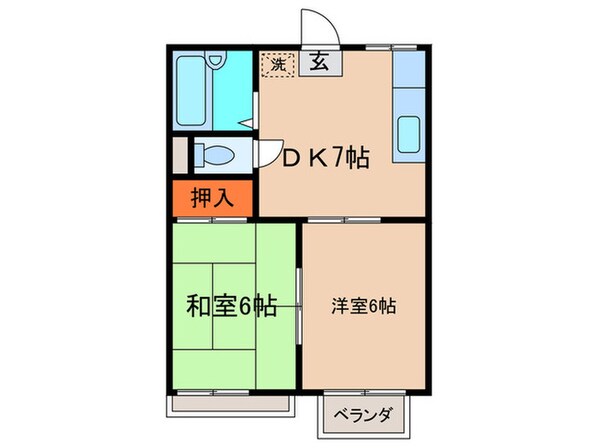 リバ－ハイツの物件間取画像